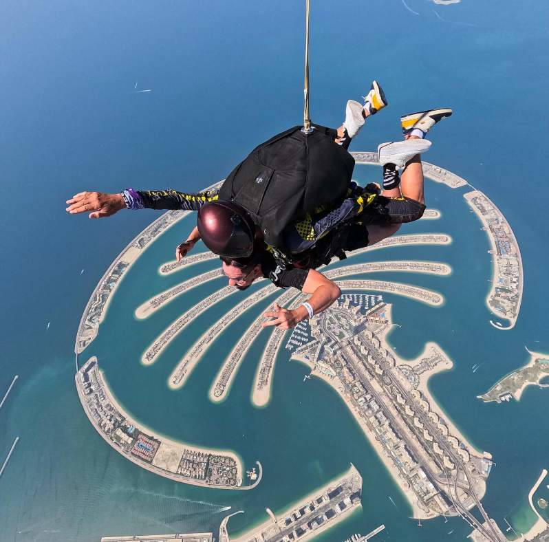 Skydiving Over the Palm